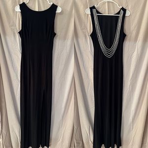 Floor length gown slimming black gown